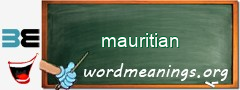 WordMeaning blackboard for mauritian